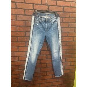 Roxanne Ankle Jeans Reverse Fray Tux in Bright Houston 7 FOR ALL MANKIND Size 27